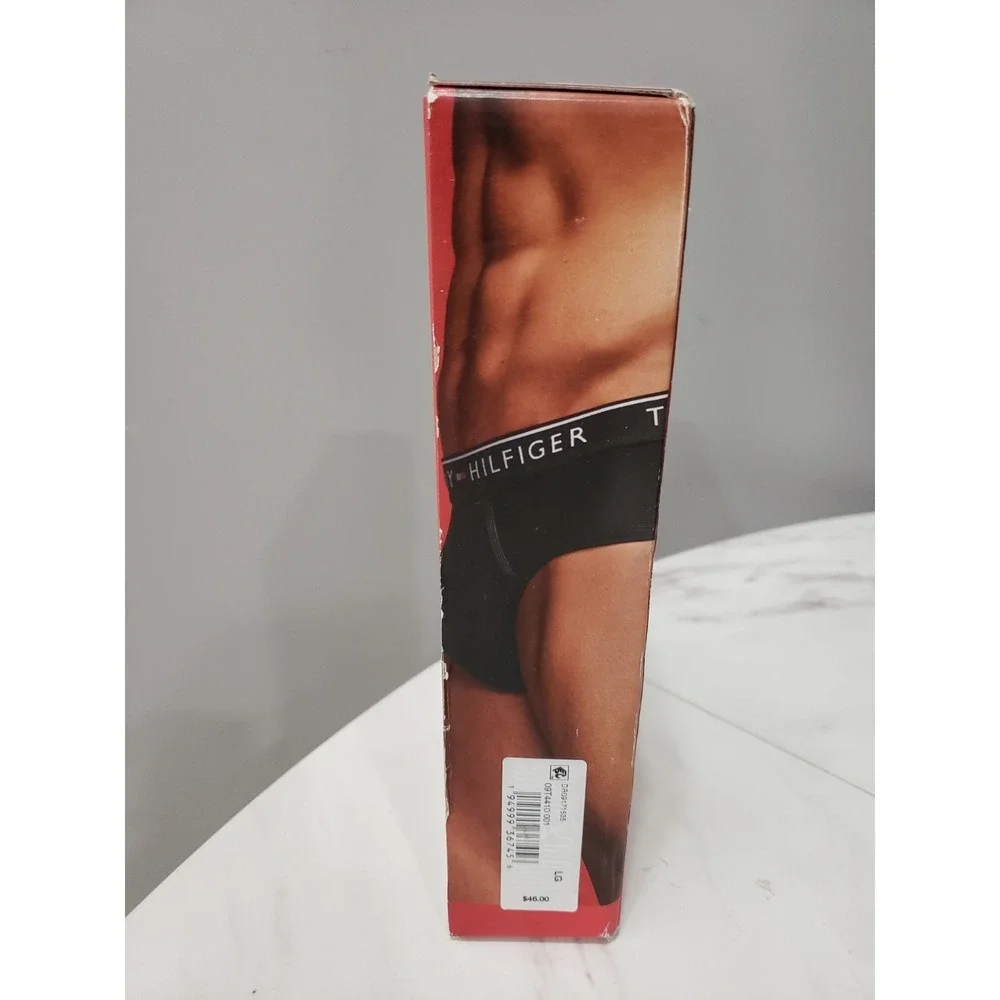MENS SIZE LARGE Tommy Hilfiger Men's TH Micro Brief 3-Pack Black